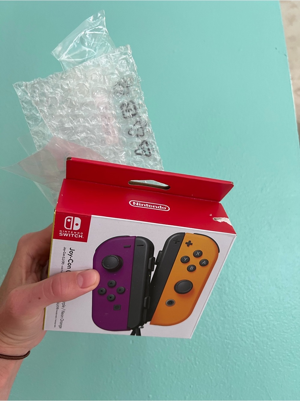 Box Only Joy Con Neon Purple Neon Orange